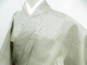 リサイクル　小紋　単衣　市松に変わり縞文　着物